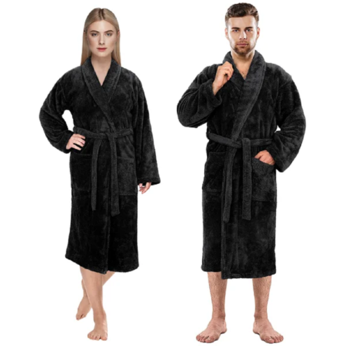 Luxury Egyptian Cotton Bathrobe with Shawl Neck