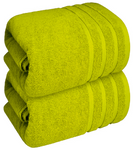 2 X Extra Large Super Bath Sheet Towels (100 x 200 cm) 100% Egyptian Cotton Bath Sheets Towelsworld