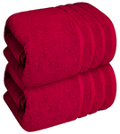 Plush cotton bath sheets in rich colors