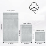 Egyptian Cotton 4 Face Cloths, 2 Hand Towels, 2 Bath Towels - 8 Piece 600GSM Towel Bale Towelsworld