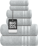 Egyptian Cotton 4 Face Cloths, 2 Hand Towels, 2 Bath Towels - 8 Piece 600GSM Towel Bale Towelsworld