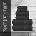 Egyptian Cotton 4 Face Cloths, 2 Hand Towels, 2 Bath Towels - 8 Piece 600GSM Towel Bale Towelsworld