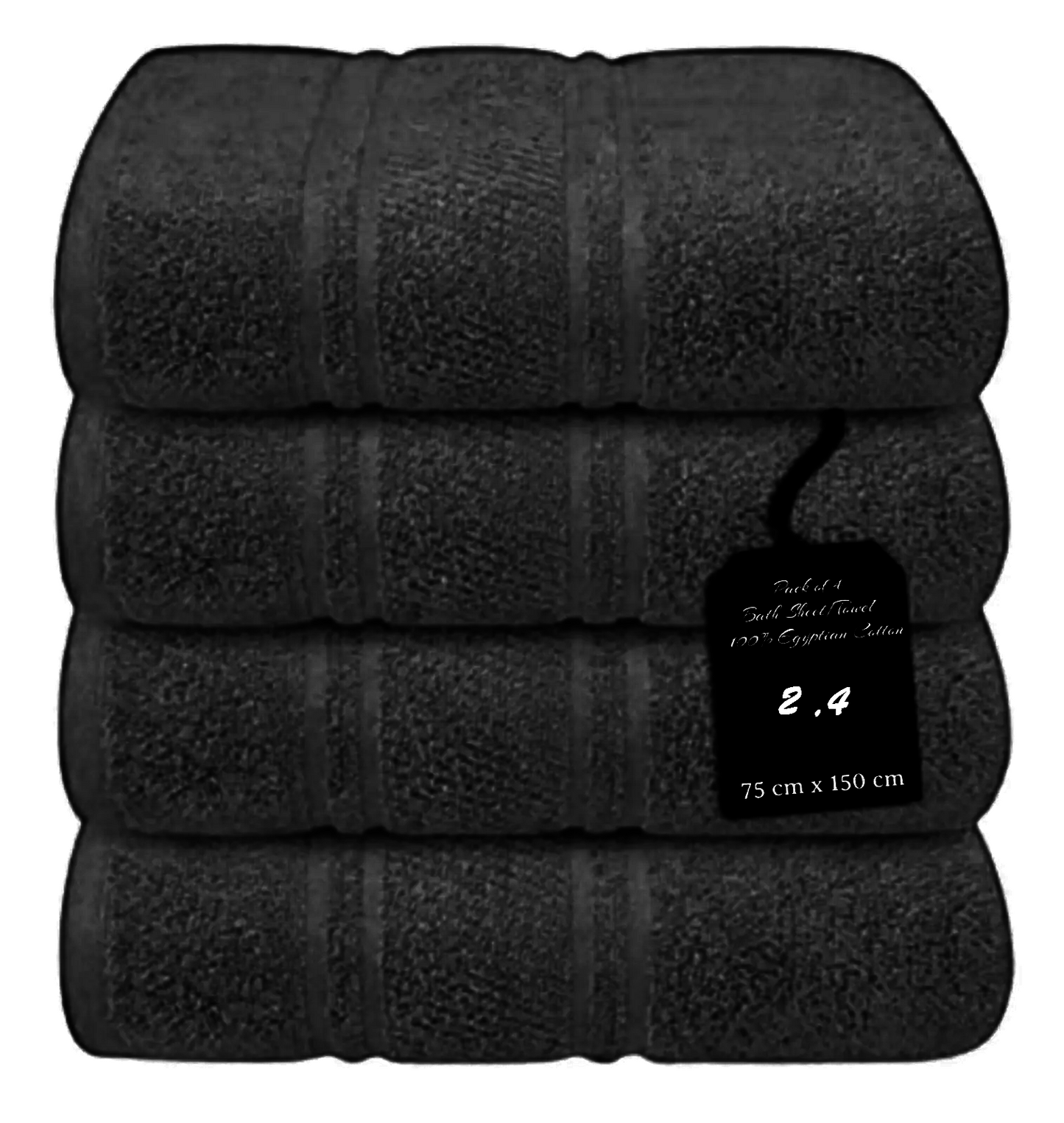 4 x Large Jumbo Bath Sheet Towels 75 X 150cm 100% Egyptian Cotton Bath Sheets Big Towels 75 x 150cm Towelsworld