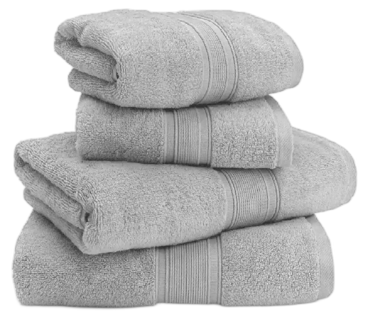 Super Soft 2 Hand Towels, 2 Bath Towels - 800GSM, 4 Piece Towels Bale Set Towelsworld