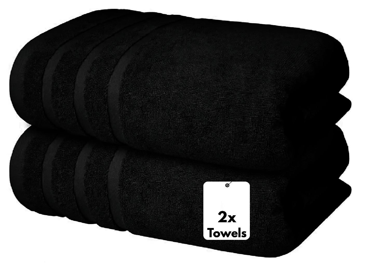 2x Charcoal Extra Large Jumbo Bath Sheets - (Size: 100X200cm)