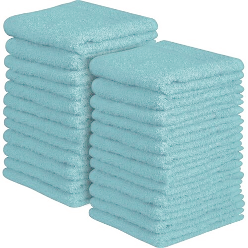12x 100% EGYPTIAN COTTON TOWELS FACE CLOTH SOFT FLANNEL 500GSM Towelsworld
