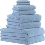 Luxury 600GSM Towel Bale – 8 Piece Super Soft 4 Face Cloths, 2 Hand Towels, 2 Bath Sheets