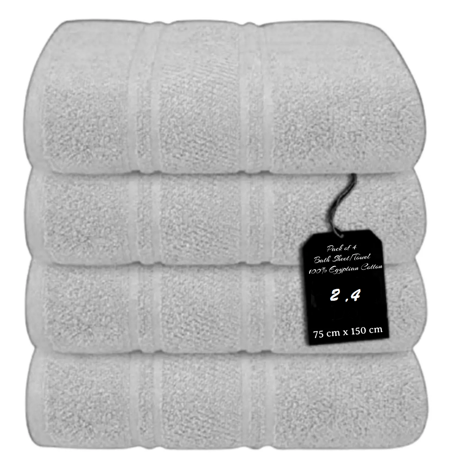 4 x Large Jumbo Bath Sheet Towels 75 X 150cm 100% Egyptian Cotton Bath Sheets Big Towels 75 x 150cm Towelsworld