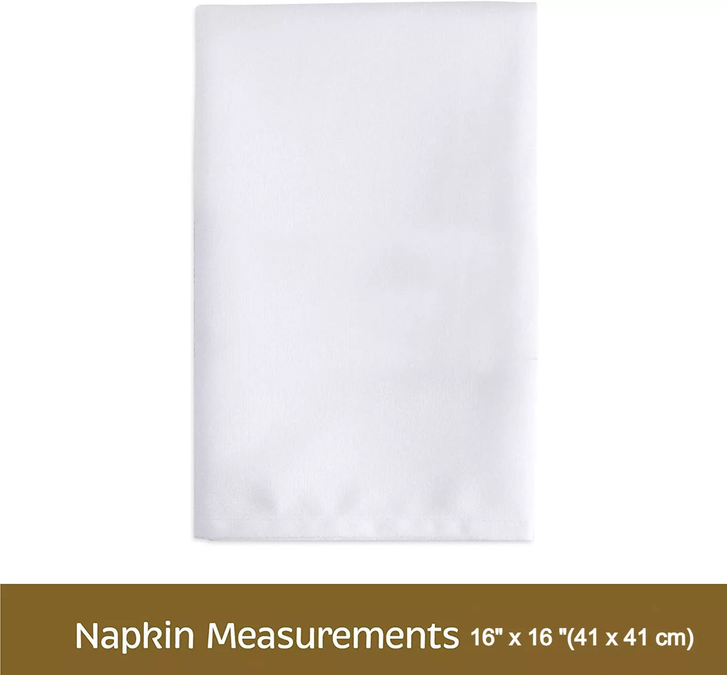 Elegant white cotton napkins for formal dinner parties