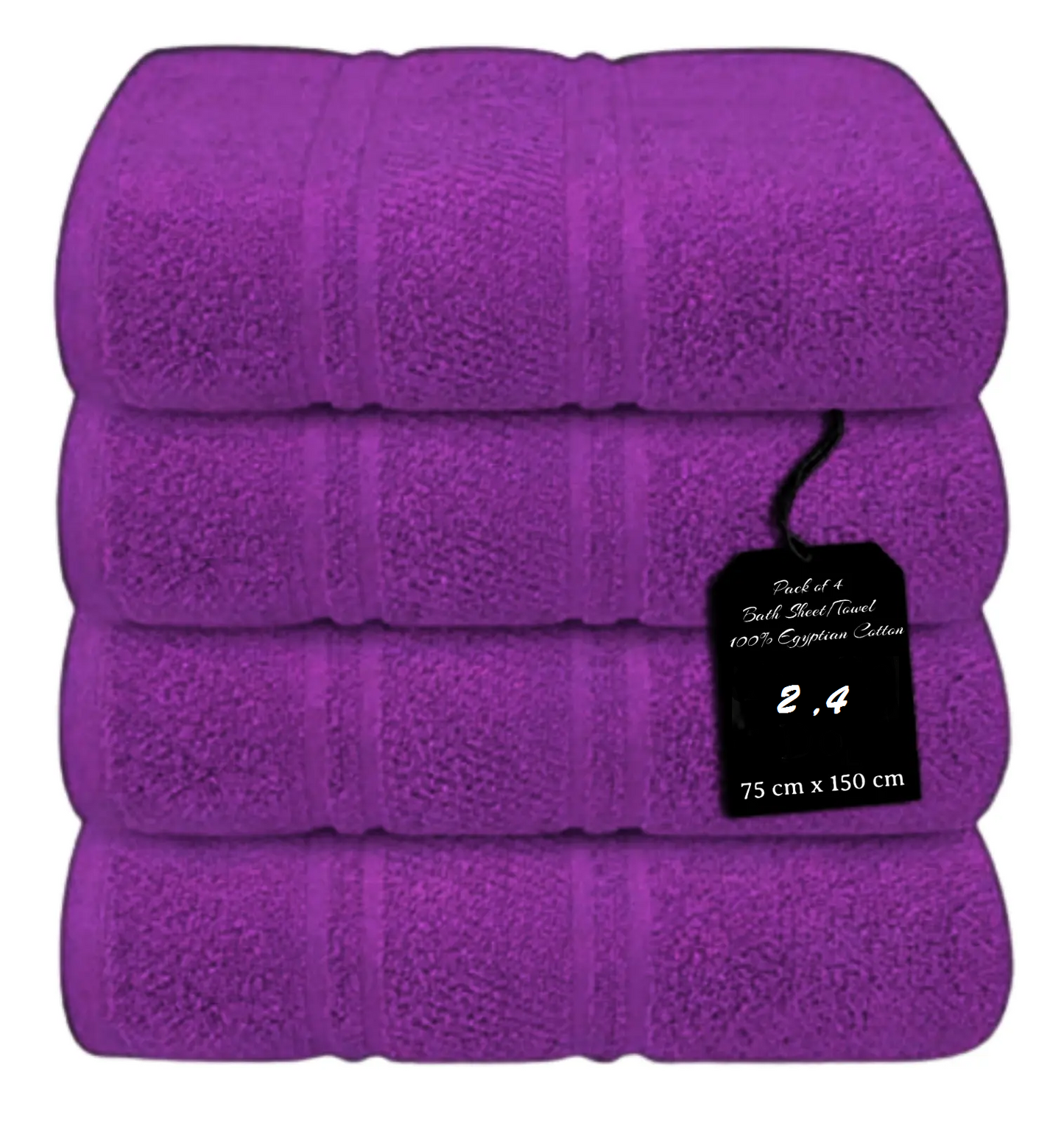 4 x Large Jumbo Bath Sheet Towels 75 X 150cm 100% Egyptian Cotton Bath Sheets Big Towels 75 x 150cm Towelsworld