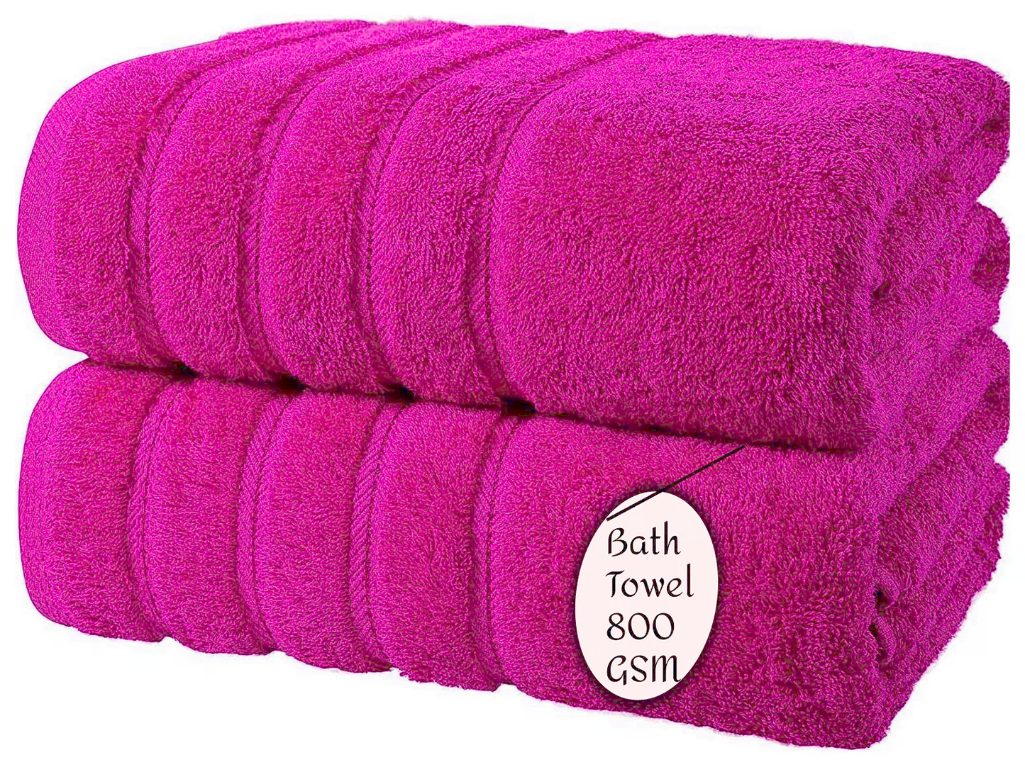 2x-LARGE BATH TOWELS 800 GSM 100% EGYPTIAN COTTON SUPER JUMBO TOWELS 70 X 130 cm Towelsworld