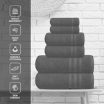 Egyptian Cotton 4 Face Cloths, 2 Hand Towels, 2 Bath Towels - 8 Piece 600GSM Towel Bale Towelsworld