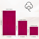 Egyptian Cotton 4 Face Cloths, 2 Hand Towels, 2 Bath Towels - 8 Piece 600GSM Towel Bale Towelsworld