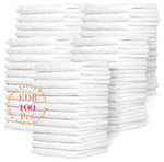 Pack of 6 Luxury White Face Cloth Towels 100% Egyptian Cotton Soft Flannel Wash Cloths Towel Towelsworld