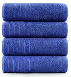 Machine washable cotton bath sheet displayed with washing instructions