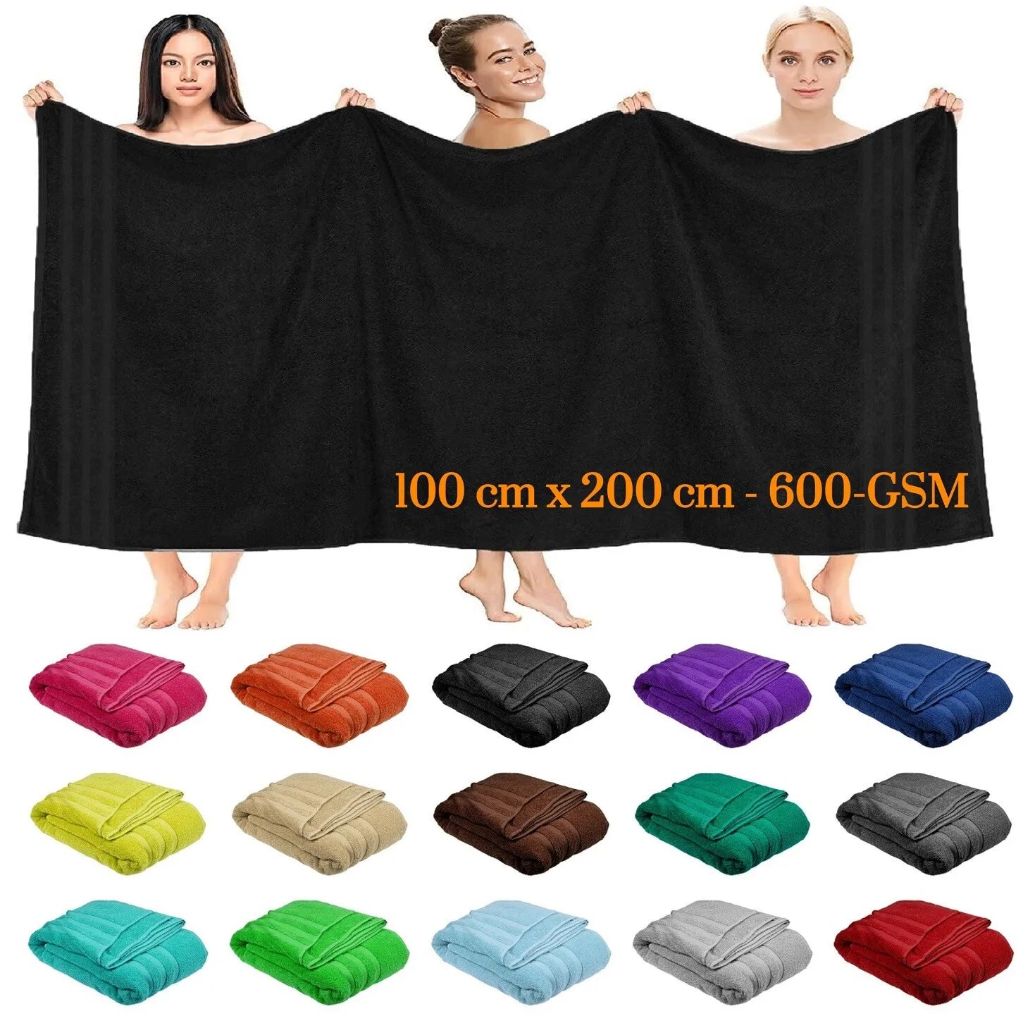 600 GSM Royal Egyptian Soft Touch Zero Twist Towels - Bath Towels 100 x 200cm Towelsworld