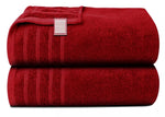 High absorbency bath sheet towels hanging by a shower