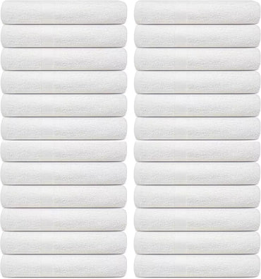 White Face Hand Towels 50x80 cm 100% Cotton Soft Towel Hotel Gym Spa Salon Towel