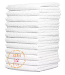 Pack of 6 Luxury White Face Cloth Towels 100% Egyptian Cotton Soft Flannel Wash Cloths Towel Towelsworld