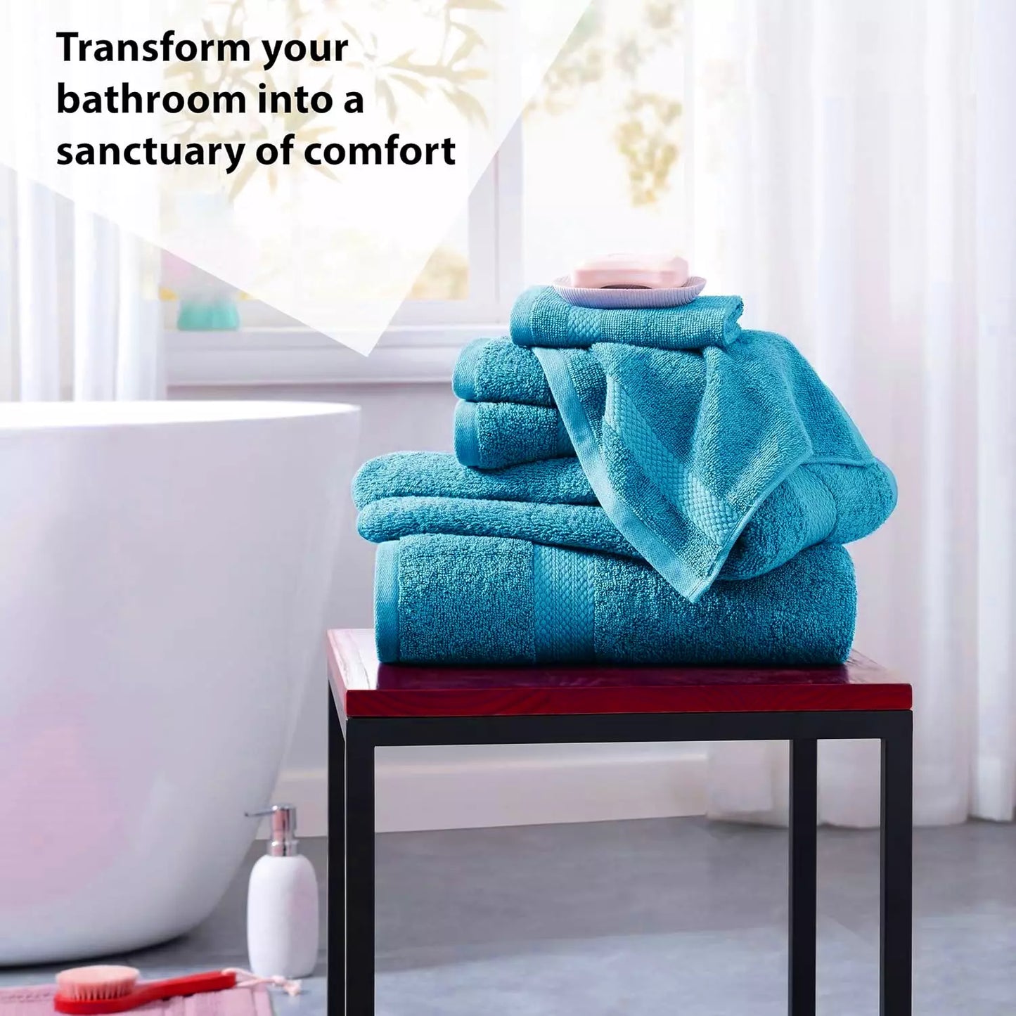 6 Piece 800GSM Towel Bale- 100% Cotton Towelsworld