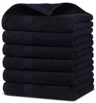 6 X Guest Towels 100% Egyptian Cotton 30x50cm Soft Fluffy Towel Quick Dry 600GSM