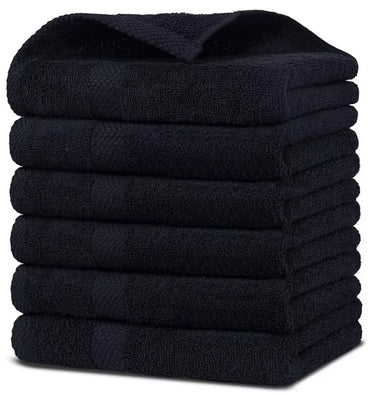 6 X Guest Towels 100% Egyptian Cotton 30x50cm Soft Fluffy Towel Quick Dry 600GSM