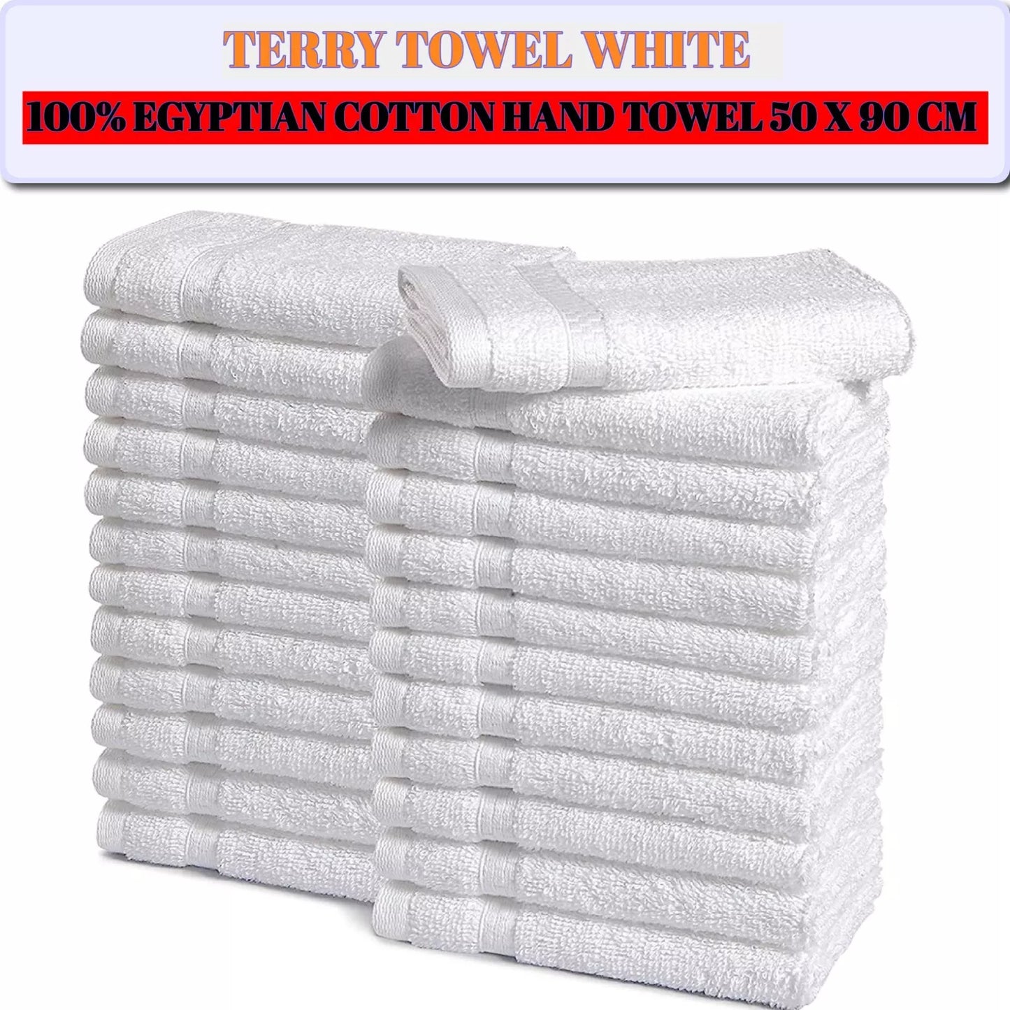 Luxury Soft 500GSM Institutional / Hotel Hand Towels Towelsworld