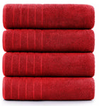 Close-up of the plush 600-GSM cotton texture of the bath sheet