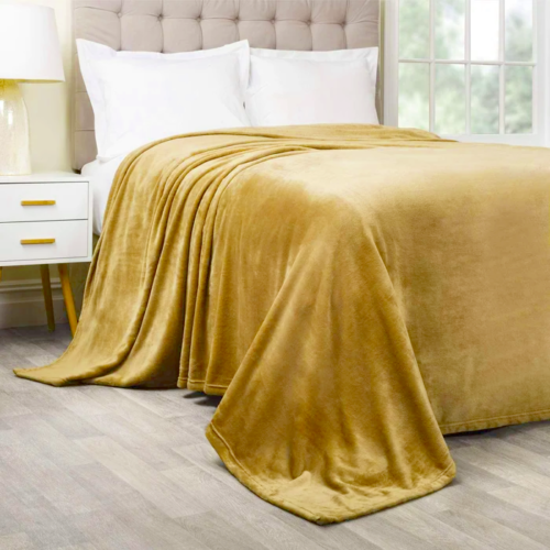 Large Fleece Blanket Sofa Throw Light Weight Faux Fur Mink Double & King UK Size Towelsworld