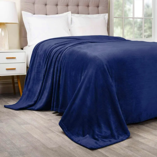 Large Fleece Blanket Sofa Throw Light Weight Faux Fur Mink Double & King UK Size Towelsworld