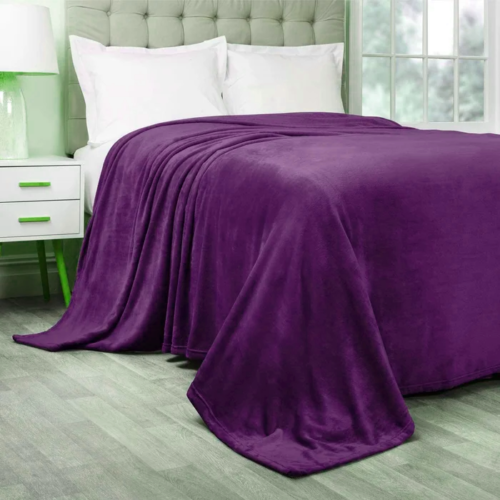 Large Fleece Blanket Sofa Throw Light Weight Faux Fur Mink Double & King UK Size Towelsworld