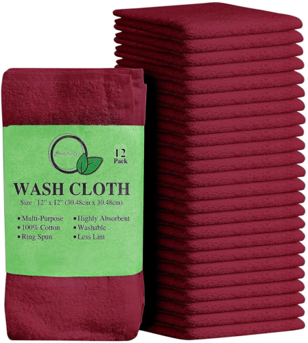 Flannel face towels 30 x 30 cm