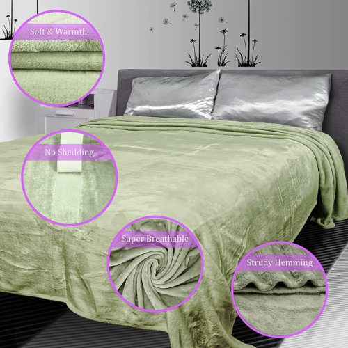 Large Fleece Blanket Sofa Throw Light Weight Faux Fur Mink Double & King UK Size Towelsworld