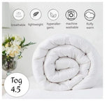 4.5 Tog Luxury High Quality Hollowfibre Soft Duvets - Towelsbay