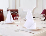 White Cotton Napkin Table Linen Dinner 100% Egyptian Napkins Hotel Wedding 250TC Towelsworld