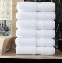 Pack of 6 Luxury Soft Skin Friendly White Hand Towel 100% Egyptian Cotton 500GSM - Towelsbay