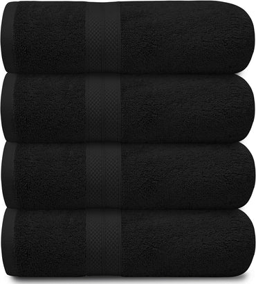 4-Piece Set of 600GSM Bath Sheets - Extra Large and Luxuriously Soft 85 X 165 cm Bath Sheets - Towelsbay