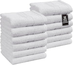 12x Face Cloths Flannels 100% Egyptian Cotton Washcloth Hotel Quality Towels Set Towelsworld