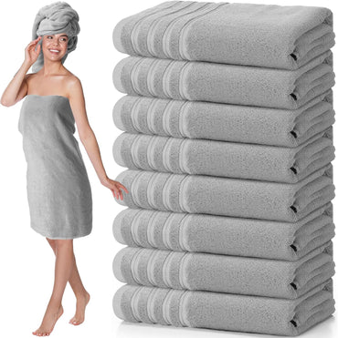 Pack of 8 Large Big Bath Towels Sheets 100% Egyptian Cotton Large Size Bathroom Towels - Towelsbay