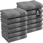 12x Face Cloths Flannels 100% Egyptian Cotton Washcloth Hotel Quality Towels Set Towelsworld