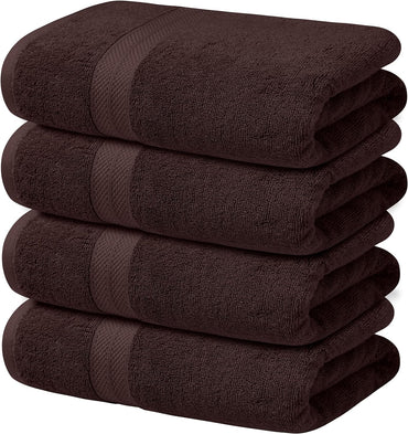 4-Piece Set of 600GSM Bath Sheets - Extra Large and Luxuriously Soft 85 X 165 cm Bath Sheets - Towelsbay