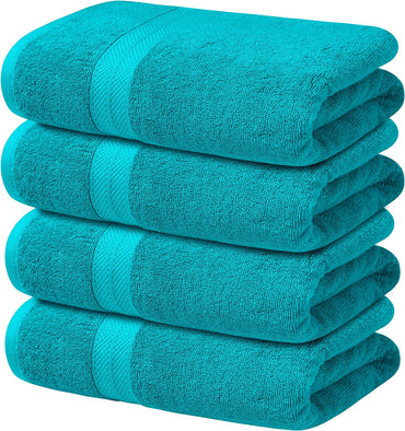 4-Piece Set of 600GSM Bath Sheets - Extra Large and Luxuriously Soft 85 X 165 cm Bath Sheets - Towelsbay