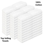 Box of 32 Luxury Soft White Bath Towels Egyptian Cotton 600GSM Hotel Quality - Towelsbay