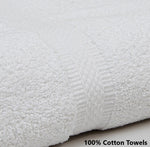 Box of 32 Luxury Soft White Bath Towels Egyptian Cotton 600GSM Hotel Quality - Towelsbay