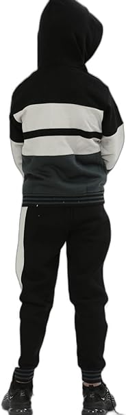 Boys Tracksuit Set: Long Sleeve Zipper kids Hooded Sweatshirt