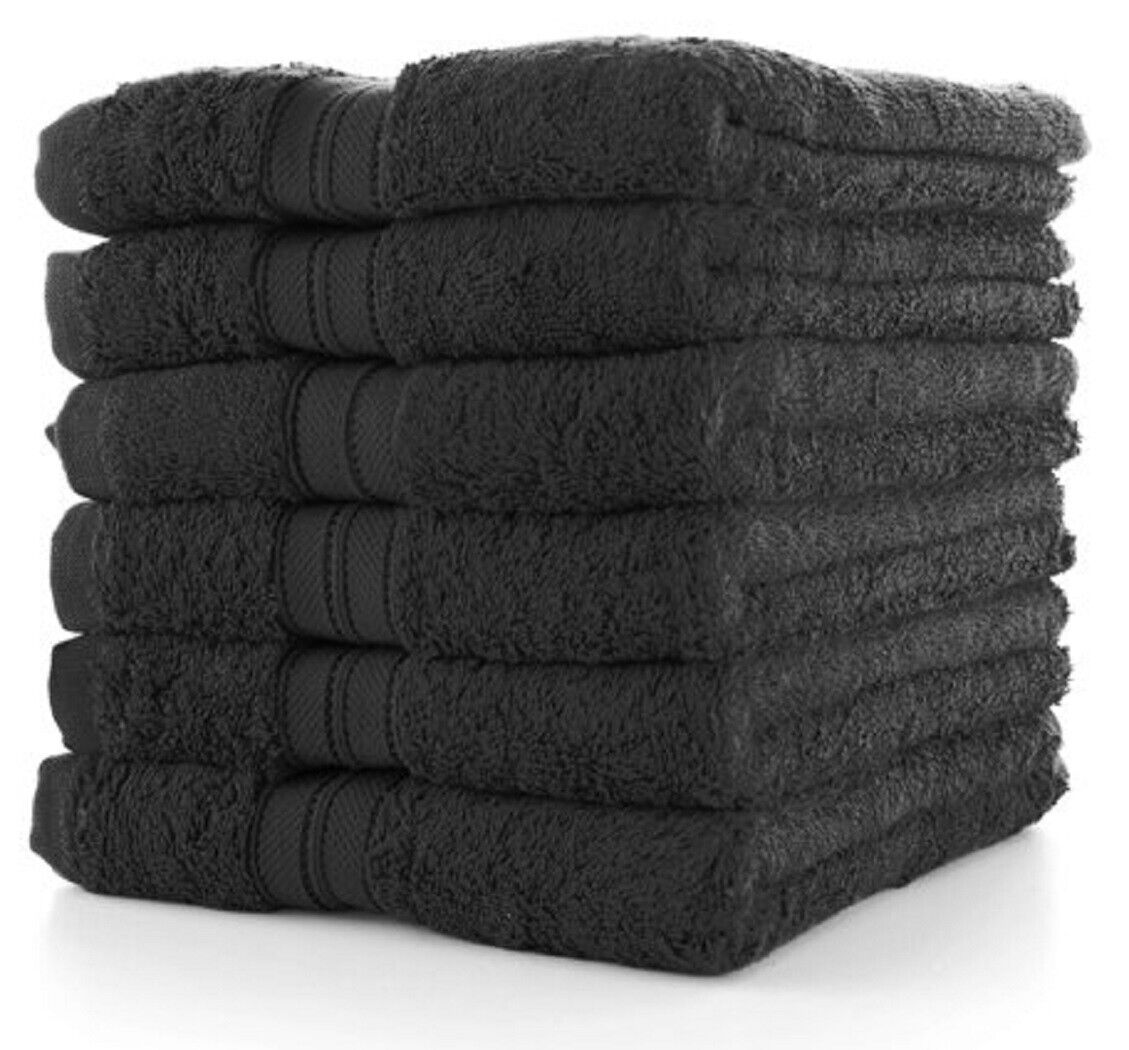 6x Guest Towel 100% Egyptian Cotton 30x50cm Hand Wash Luxury Towels - Towelsbay