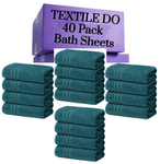 40 Pieces Bath Sheets Large Bulk Towels Set 75cm X 150 cm Bath Towels - Towelsbay