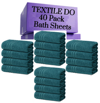 40 Pieces Bath Sheets Large Bulk Towels Set 75cm X 150 cm Bath Towels - Towelsbay