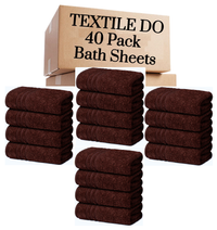 40 Pieces Bath Sheets Large Bulk Towels Set 75cm X 150 cm Bath Towels - Towelsbay