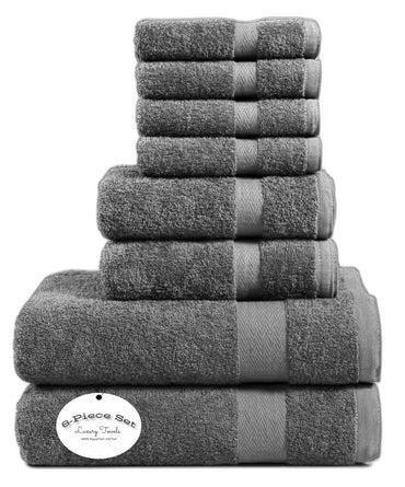 8 Piece Towels Bale Set Super Soft & Absorbent for Multipurpose use - Towelsbay